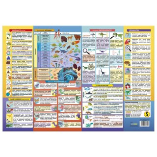 Podkład na biurko dinozaury biała tektura [mm:] 340x500 Derform (POEDN)