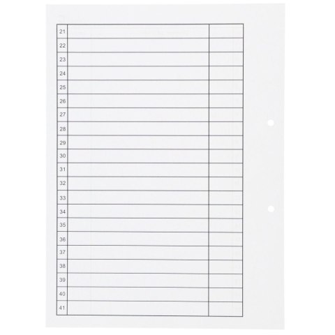 Przekładka alfabetyczna A4 biała 50k C Warta (1824-339-013)