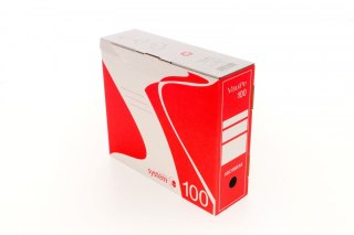 Pudło archiwizacyjne A4 czerwony tektura bezkwasowa [mm:] 330x291x 100 VauPe (435/01)