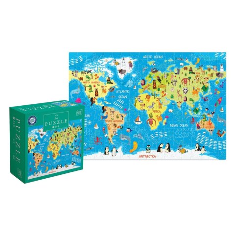 Puzzle KIDS 5 WORLD MAP 5902277368966 250 el. Interdruk (250 el)