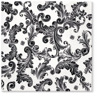 Serwetki Source of Fame Black mix bibuła [mm:] 330x330 Paw (TL702718)