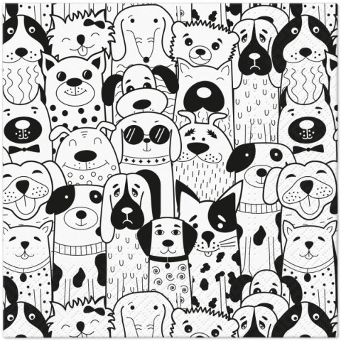 Serwetki TaT Dogs Symphony mix bibuła [mm:] 330x330 Paw (TL127000)