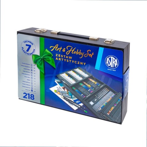 Zestaw kreatywny dla dzieci drewniana walizka Astra (602124001)