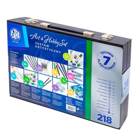 Zestaw kreatywny dla dzieci drewniana walizka Astra (602124001)