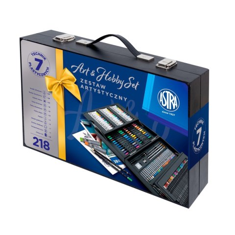 Zestaw kreatywny dla dzieci drewniana walizka Astra (602124001)