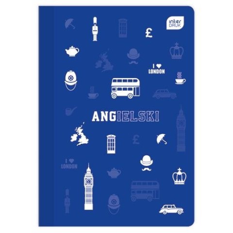 Zeszyt tematyczny Język angielski A5 60k. 70g krata Interdruk