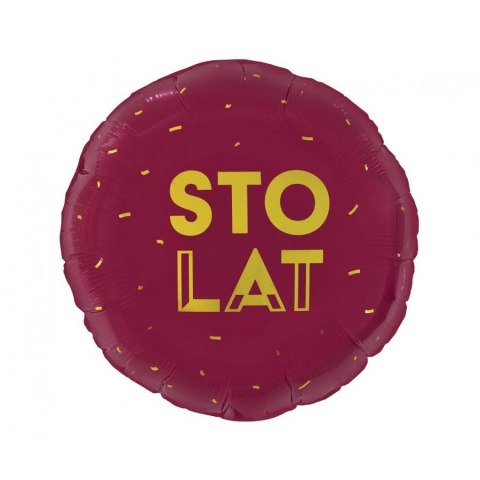 Balon foliowy Sto Lat (bordowy) 18cal Godan (FG-OSLB)