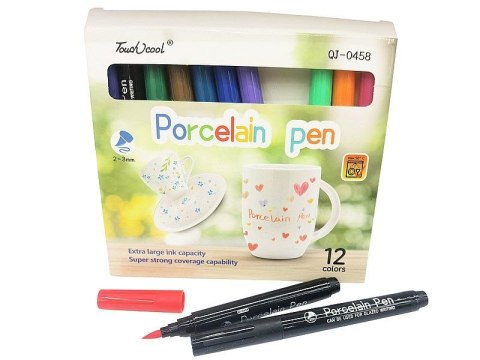 Flamaster zestaw do malowania po porcelanie 12 kol. Adar (620377)