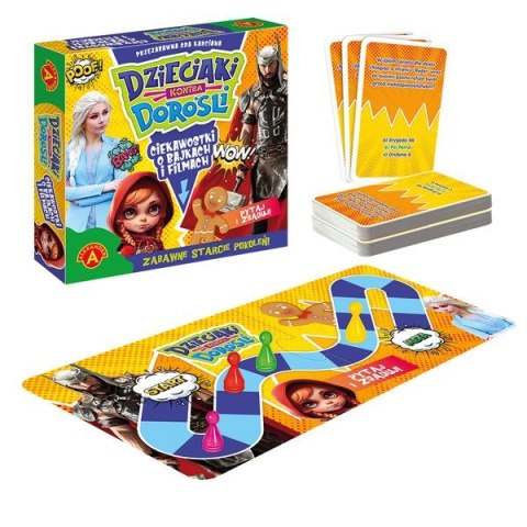 Gra planszowa CIEKAWOSTKI O BAJKACH I FILMACH - DZIECIAKI KONTRA DOROŚLI Alexander