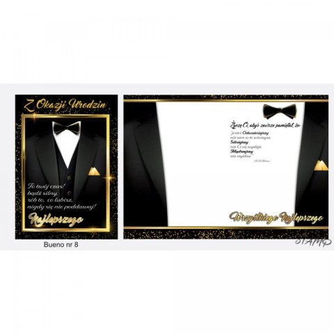 Kartka składana Bueno Urodzinowy dla chłopaka B6 Ev-corp (STKB-08)