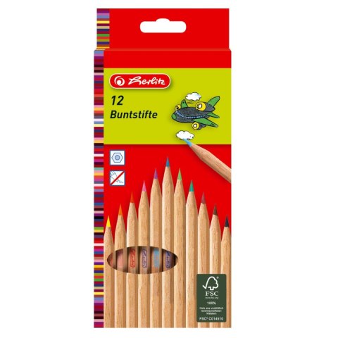 Kredki ołówkowe Natura 8660086 12 kol. Herlitz (300000592)