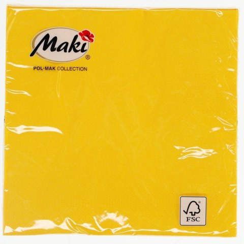 Serwetki żółty papier [mm:] 330x330 Pol-mak (40)
