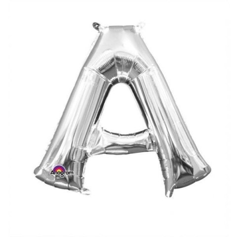 Balon foliowy mini litera A srebrna Amscan (3301101)
