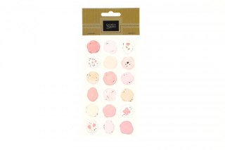 Naklejka (nalepka) pieczątki jasno różowe 18szt Argo (254051)