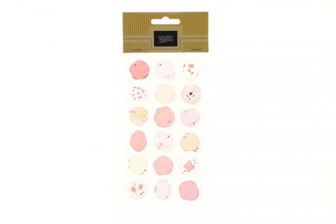 Naklejka (nalepka) pieczątki jasno różowe 18szt Argo (254051)