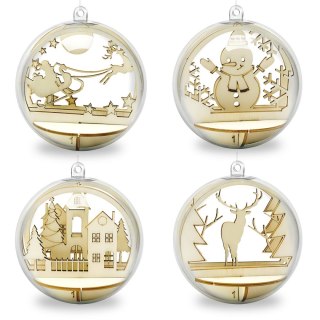 Ozdoba świąteczna Craft-Fun Series do złożenia Bombki akrylowe z widoczkami Titanum (DIY-XM(104))