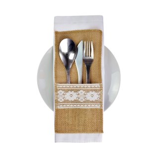 Ozdoba wielkanocna etui jutowe na sztućce Arpex (WN7348)