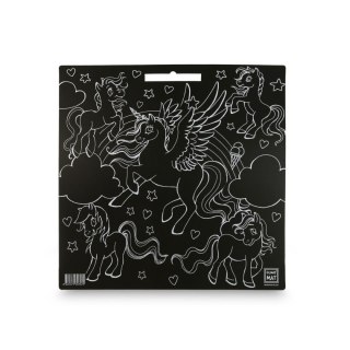 Podkład na biurko FUNNY MAT BLACK UNIVORNS sfu707 czarny polipropylen PP [mm:] 400x400 Strigo (8681379307079)