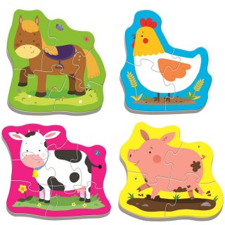 Puzzle baby classic zierzęta na wsi 3, 4, 5, 6 el. Trefl (36070)