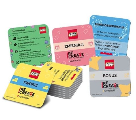 Książeczka edukacyjna LEGO® Recreate. Karty Wyzwań. Wynalazki Ameet (ACP 6608)