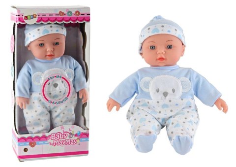 Lalka Bobas Niebieska Piżamka z Misiem Czapeczka Dźwięki [mm:] 300 Lean (17340)