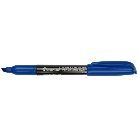 Marker permanentny wkład niebieski 1,0-4,2mm ścięta końcówka Titanum (PY1002-GY)
