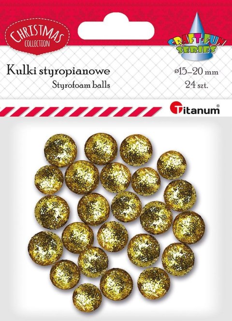 Ozdoba świąteczna Craft-Fun Series styropianowe kule Titanum (25YX0514-2)