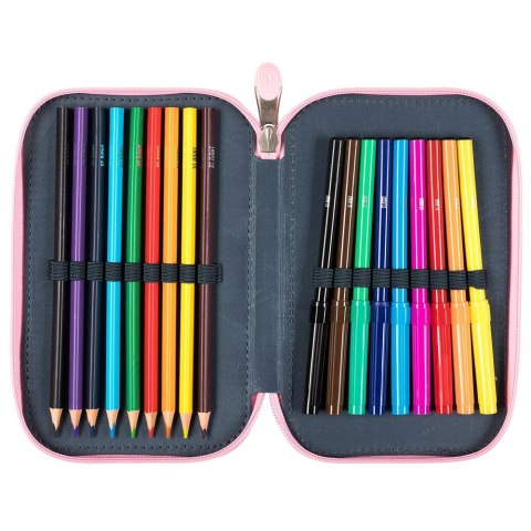 Piórnik Podwójny GREY PANDA z wyposażeniem 5903235655326 St.Right (PC-04)