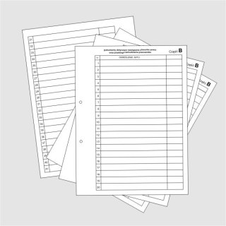 Przekładka alfabetyczna B A4 biała 50k B [mm:] 255x300 Warta (1824-339-012)