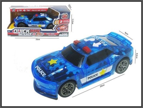 Samochód policyjny z napędem światłem i dźwiękiem Hipo (H13109)