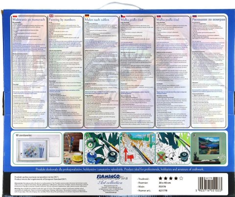 Zestaw kreatywny Malowanie po numerach 30x40cm Szczenięta Flamingo Line (FSY79)