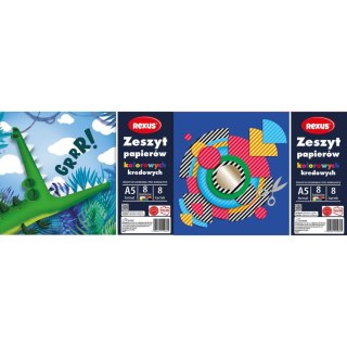 Zeszyt papierów kolorowych kredowe A5 Beniamin (4645)