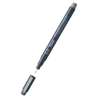 Cienkopis POINTLINER SZARY wkład szary 1kol. Pentel (S209-05n)