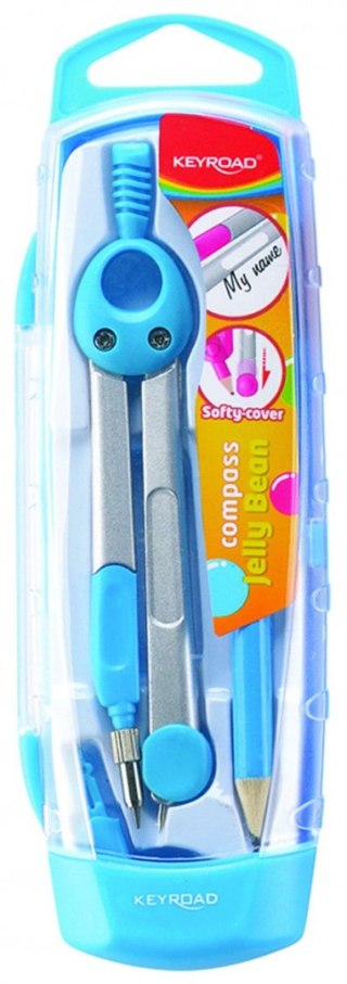 Cyrkiel Jelly-bean metalowy w etui 2 el. Keyroad (KR971121)