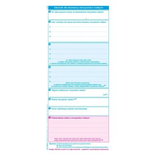 Druk samokopiujący potw.odbioru niczystości ciekł. transport do stacji paliw 1/3 A4 80k. Michalczyk i Prokop (S-100-8)