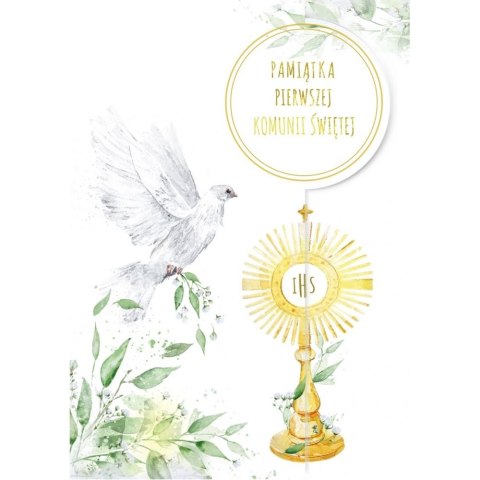 Kartka składana KARNET B6 KOMUNIA GOŁAB B6 Henry (5907465664936)