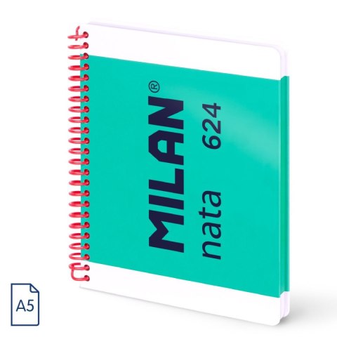 Kołozeszyt (kołonotatnik) A5 80k. 95g linia Milan (57052E80GR)