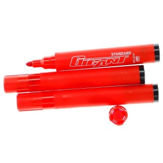 Marker do papieru standard GIGANT wkład czerwony 1,5-2,5mm okrągła końcówka Kamet (K-1061)