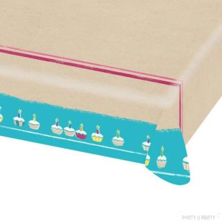 Obrus Happy Birthday papier [mm:] 120x1300 Amscan (9904394)