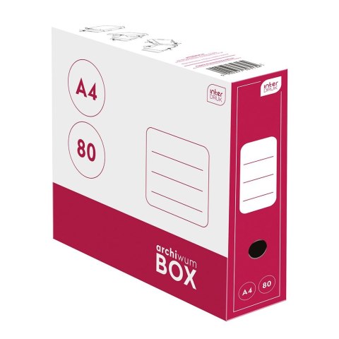 Pudło archiwizacyjne A4 czerwony Interdruk (5902277323132)