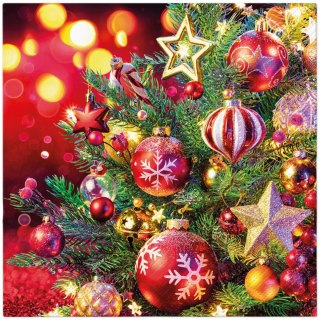 Serwetki Lunch BN Baubles And Stars mix nadruk bibuła [mm:] 330x330 Paw (SDL239200)