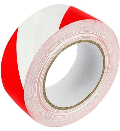 Taśma specjalnego przeznaczenia ostrzegawcza 48x50 [mm x m] biało-czerwona Grand (130-1961)
