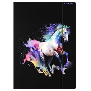 Teczka kartonowa na gumkę Horses A4 mix Starpak (559714)