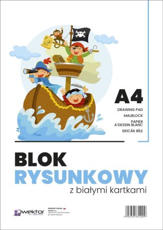 Blok rysunkowy A4 biały 80g 20k [mm:] 210x297 Wektor