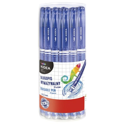 Długopis wymazywalny wkład niebieski 0,7mm Kidea (DWKA)
