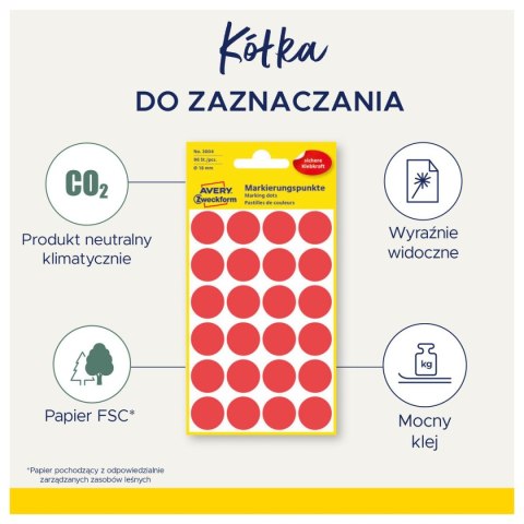 Etykieta do oznaczania kropki 118mm niebieska [mm:] 18x43 Zweckform (3005)