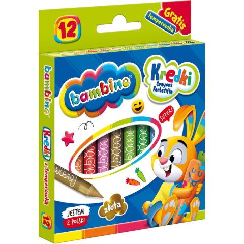 Kredki glinkowe Bambino 12 k 12 kol. St.Majewski
