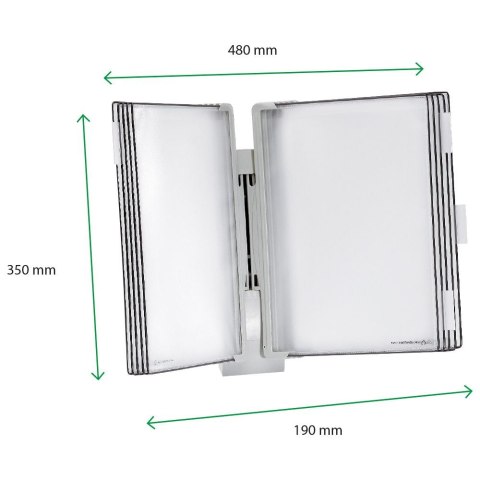 Naścienny system prezentacyjny Tarifold A4 + 10 paneli prezentacyjnych niebieskich