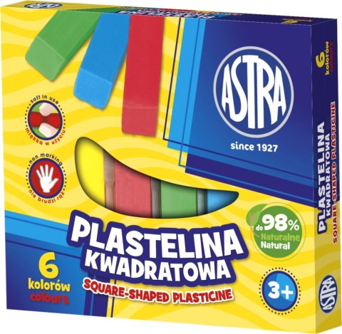 Plastelina 6 kol. kwadratowa mix Astra (83811908)