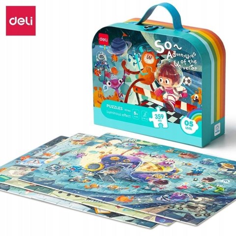 Puzzle w walizce, świecące w ciemności 359 el. Argo (EH746)